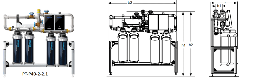 Dimensions Permasolvent Primus Vital module 2 AquaPartner