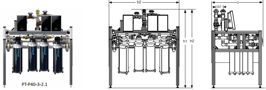 Dimensions Permasolvent Primus Vital module 3 AquaPartner